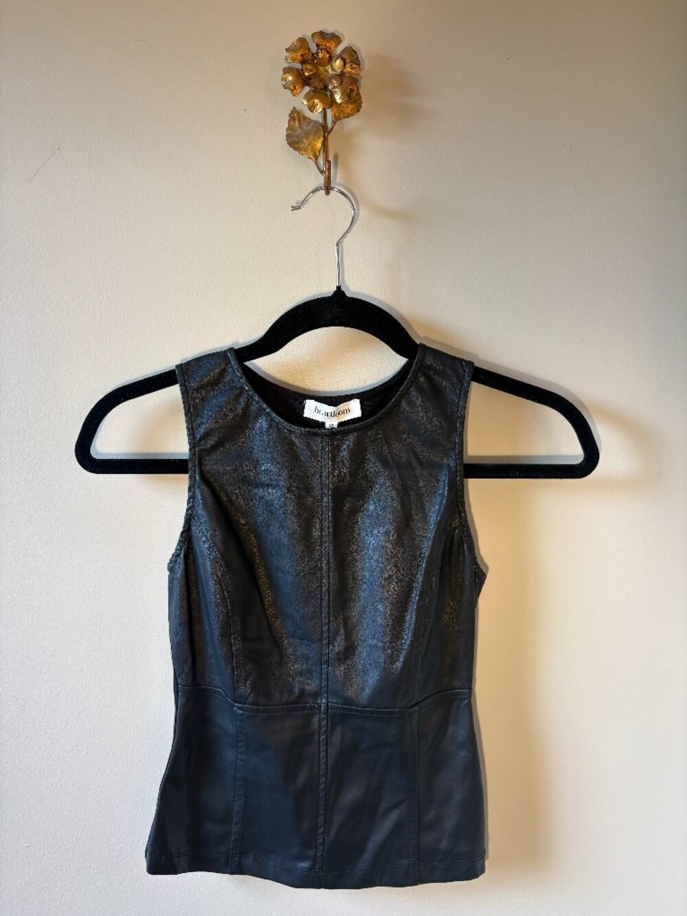 Heartloom Faux Leather Top